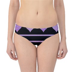 Purple Harts Pattern Hipster Bikini Bottoms by Valentinaart