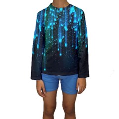 Abstract Stars Falling Wallpapers Hd Kids  Long Sleeve Swimwear by Brittlevirginclothing