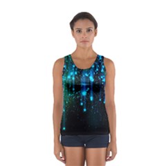 Abstract Stars Falling Wallpapers Hd Women s Sport Tank Top  by Brittlevirginclothing