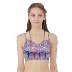 Magical Hill Sports Bra With Border by Valentinaart