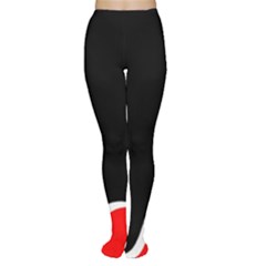 Simple Red And Black Desgin Women s Tights by Valentinaart
