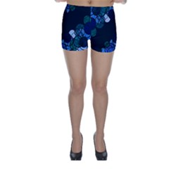 Blue Bubbles Skinny Shorts by Valentinaart