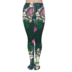 Green And Pink Bubbles Women s Tights by Valentinaart
