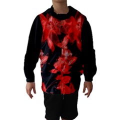 Red Flower  Hooded Wind Breaker (kids) by Brittlevirginclothing