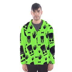 Gentleman - Green Pattern Hooded Wind Breaker (men) by Valentinaart