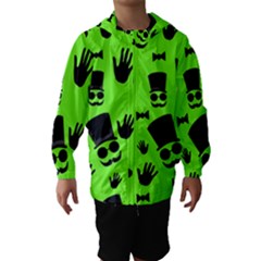 Gentleman - Green Pattern Hooded Wind Breaker (kids) by Valentinaart