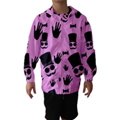 Gentleman - Pink Pattern Hooded Wind Breaker (kids) by Valentinaart