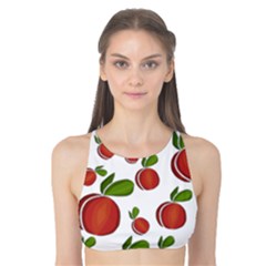 Peaches Pattern Tank Bikini Top by Valentinaart