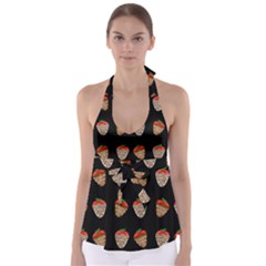 Chocolate Strawberies Babydoll Tankini Top by Valentinaart