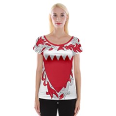 Emblem Of Bahrain Women s Cap Sleeve Top by abbeyz71