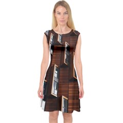 Abstract Architecture Building Business Capsleeve Midi Dress by Amaryn4rt