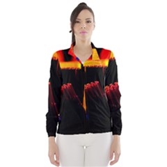 Plastic Brush Color Yellow Red Wind Breaker (women) by Amaryn4rt