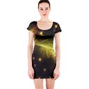 Particles Vibration Line Wave Short Sleeve Bodycon Dress View1