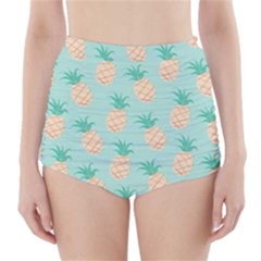 Cute Pineapple High-waisted Bikini Bottoms by Brittlevirginclothing