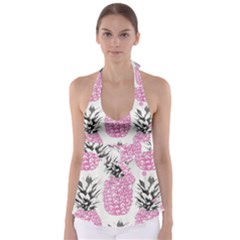 Cute Pink Pineapple  Babydoll Tankini Top by Brittlevirginclothing