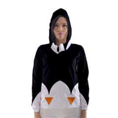 Cute Pinguin Hooded Wind Breaker (women) by Brittlevirginclothing