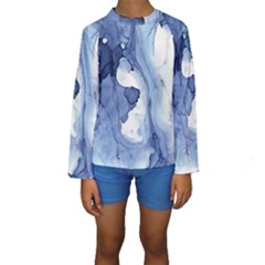 Paint In Water Kids  Long Sleeve Swimwear by Brittlevirginclothing