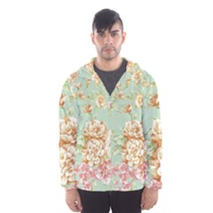 Vintage Pastel Flowers Hooded Wind Breaker (men) by Brittlevirginclothing