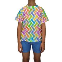 Abstract Pattern Colorful Wallpaper Kids  Short Sleeve Swimwear by Amaryn4rt