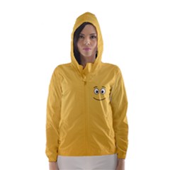 Smiling Face With Open Eyes Hooded Wind Breaker (women) by sifis