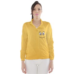 Smiling Face With Open Eyes Wind Breaker (women) by sifis