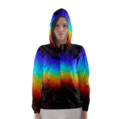 Rainbow Color Prism Colors Hooded Wind Breaker (women) by Amaryn4rt