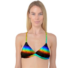 Rainbow Color Prism Colors Reversible Tri Bikini Top by Amaryn4rt