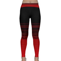 Abstract Of Red Horizontal Lines Classic Yoga Leggings by Amaryn4rt