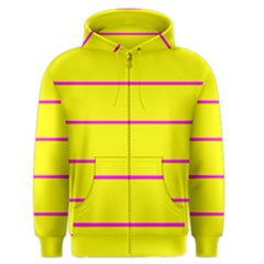 Background Image Horizontal Lines And Stripes Seamless Tileable Magenta Yellow Men s Zipper Hoodie by Amaryn4rt
