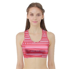 Index Red Pink Sports Bra With Border