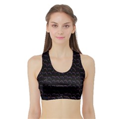 Smooth Color Pattern Sports Bra With Border