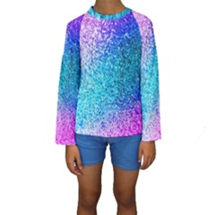 Rainbow Sparkles Kids  Long Sleeve Swimwear by Brittlevirginclothing