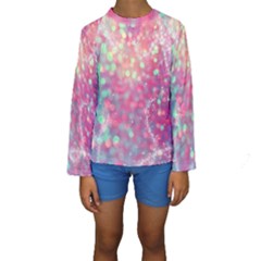 Colorful Sparkles Kids  Long Sleeve Swimwear by Brittlevirginclothing