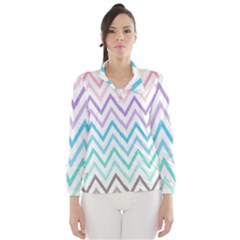 Colorful Wavy Lines Wind Breaker (women) by Brittlevirginclothing