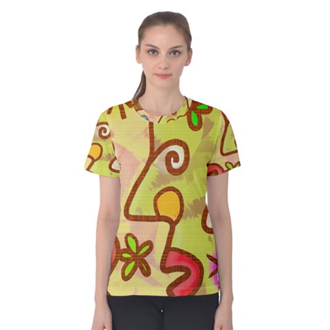 Abstract Faces Abstract Spiral Women s Cotton Tee by Amaryn4rt