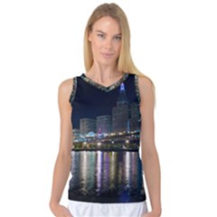 Cleveland Building City By Night Women s Basketball Tank Top by Amaryn4rt