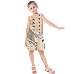 Apartments Architecture Building Kids  Sleeveless Dress by Amaryn4rt