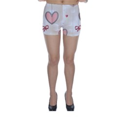 Cute Hearts Skinny Shorts by Brittlevirginclothing