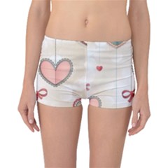 Cute Hearts Boyleg Bikini Bottoms by Brittlevirginclothing