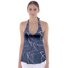 Light Movement Pattern Abstract Babydoll Tankini Top by Amaryn4rt