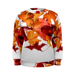 Autumn Leaves Leaf Transparent Women s Sweatshirt