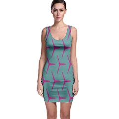 Pattern Background Structure Pink Sleeveless Bodycon Dress by Nexatart