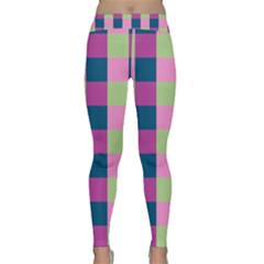 Pink Teal Lime Orchid Pattern Classic Yoga Leggings