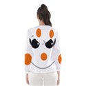Happy Face With Orange Nose Vector File Hooded Wind Breaker (Women) View2