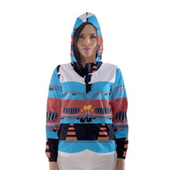 Semaphore Car Road City Traffic Hooded Wind Breaker (women) by Nexatart