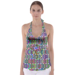 Psychedelic 70 S 1970 S Abstract Babydoll Tankini Top by Nexatart