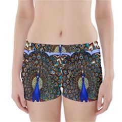 The Peacock Pattern Boyleg Bikini Wrap Bottoms by Nexatart