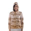 Music Notes Background Hooded Wind Breaker (Women) View1