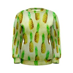 Pineapple Wallpaper Vintage Women s Sweatshirt by Nexatart