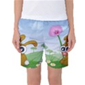 Easter Spring Flowers Happy Women s Basketball Shorts View1
